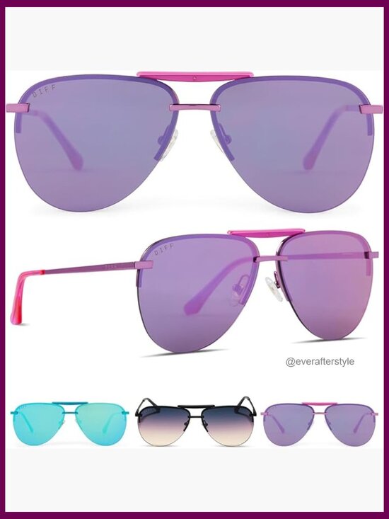 Oversized Aviator Sunglasses with UV400 Protection main image 5